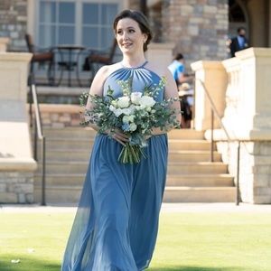 David’s Bridal Steel Blue bridesmaid dress Size 4